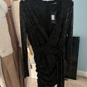 Black Sequin Dress